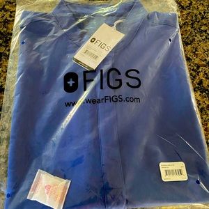 FIGS DENIM BLUE RAFAELA TOP LARGE